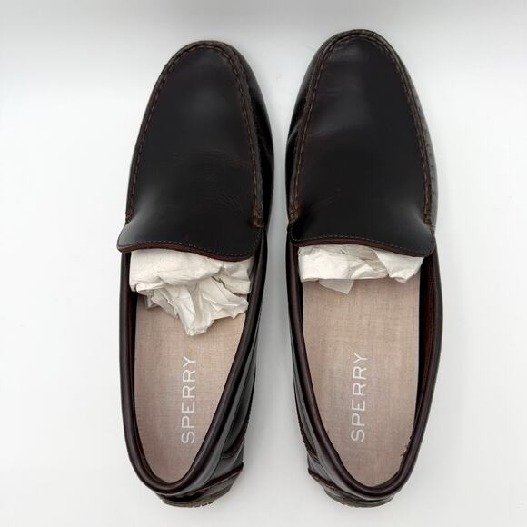 Sperry Mens Davenport Venetian Loafers US 14 M EU 48.5 Dark Brown Leather EUC main image 11